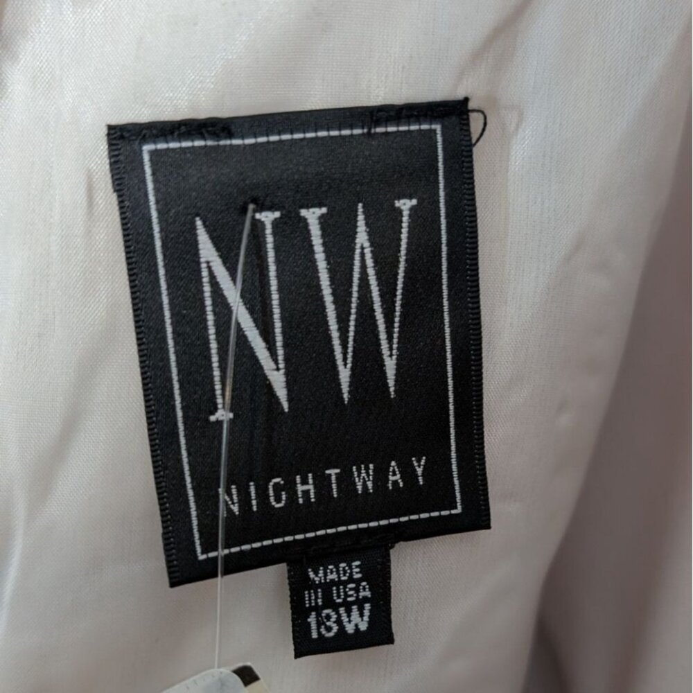 Nightway Formal Dress NWT Womens 18W NYE Prom HOCO Metallic Pockets Full Maxi - Picture 5 of 11
